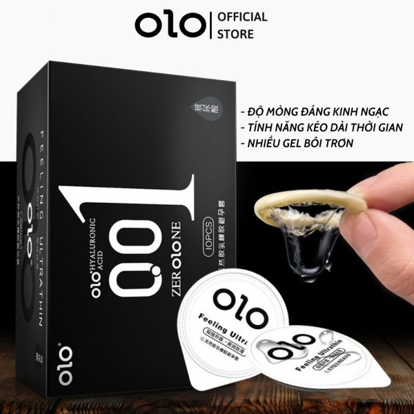 Bao cao su OLO 0.01 Feeling Ultrathin siêu mỏng, nhiều gel bôi trơn