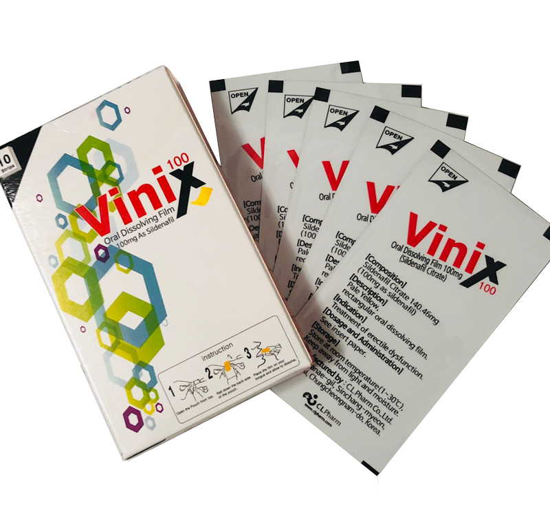 Tem Vinix 100mg Hàn Quốc - Tem Ngậm Cường Dương Chính Hãng